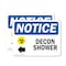 Signmission Decon Shower (Left Arrow) Sign With Symbol, 7 in W x Rectangle, Vinyl Decal OS-2PACK-NS-D-57-L-10952 - alternate 1